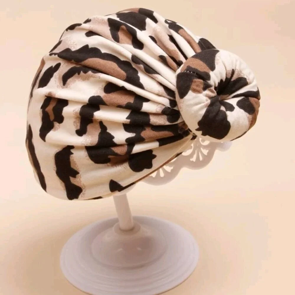 1Pc Leopard Print Donut Shaped Baby Hat